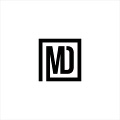 letter m d logo vector template
