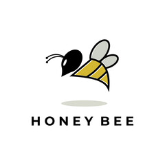 Honey bee Logo Vector illustration design template