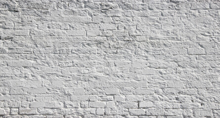 Urban White brick wall backgrounds, brick room, interior texture, wall background.