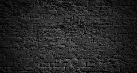 Fototapeta na wymiar Urban Black brick wall backgrounds, brick room, interior texture, wall background.