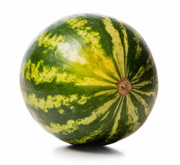 Striped watermelon. Isolate on white background