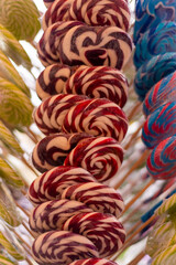 Multicolored sweets for background. Candies at market. Colorful sugar balls