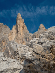 The amazing high mountain peaks of the Italian Dolomites and the surrounding nature