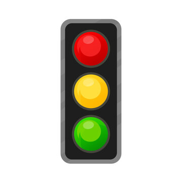 traffic lights icon vector illustration isolated on white background	
