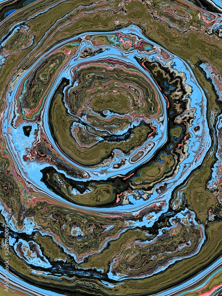 Poster abstract colorful 3d swirl design element. modern marble, liquid paint background, 3d rendering