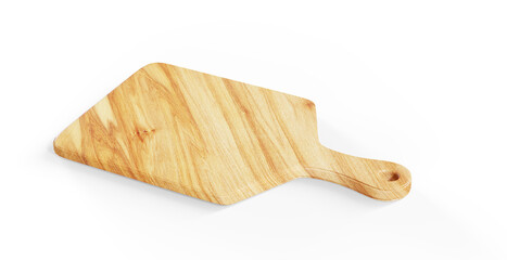 cutting board in the shape of an orange on a white background 3d render