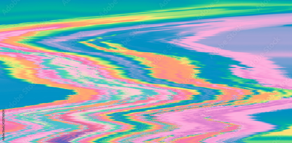 Leinwandbilder glitched and distorted background. analog tv or computer screen.