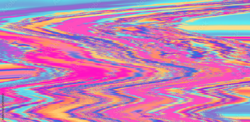 Leinwandbilder glitched and distorted background. analog tv or computer screen.