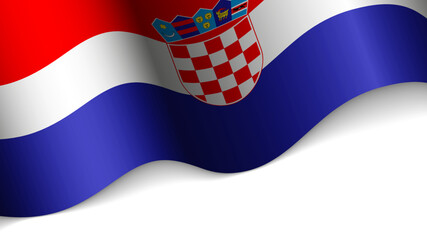Obraz premium EPS10 Vector Patriotic heart with flag of Croatia.