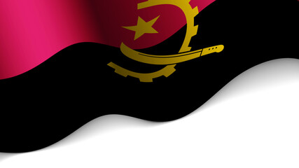 EPS10 Vector Patriotic heart with flag of Angola.