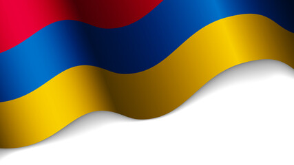 EPS10 Vector Patriotic heart with flag of Armenia.