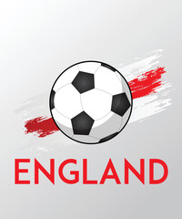 Obraz premium England flag with Brush Effect for Soccer Theme