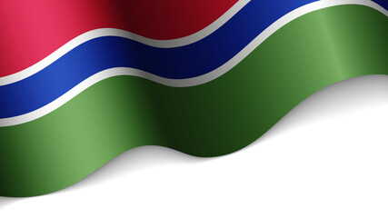 EPS10 Vector Patriotic heart with flag of Gambia.