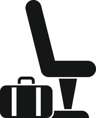 Waiting seat icon simple vector. Wait area. Chair airport