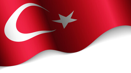EPS10 Vector Patriotic heart with flag of Turkey.