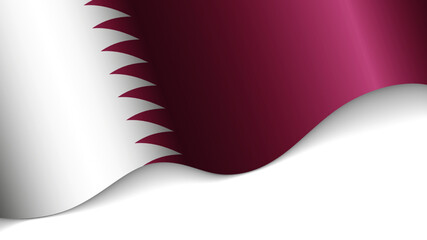 EPS10 Vector Patriotic heart with flag of Qatar.