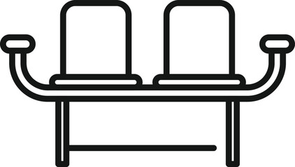 Wait chair icon outline vector. Service seat. Health people