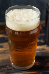 Boozy Refreshing Brown Craft Beer Ale