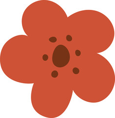 Red simple flower