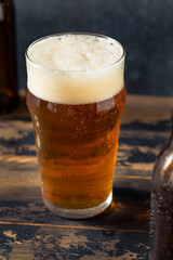 Boozy Refreshing Brown Craft Beer Ale