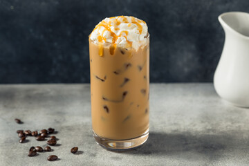 Cold Refreshing Caramel Iced Latte