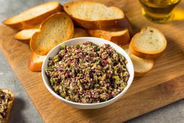 Homemade Mixed Olive Tapenade Appetizer