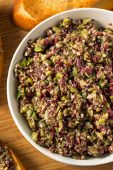 Homemade Mixed Olive Tapenade Appetizer