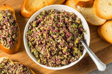 Homemade Mixed Olive Tapenade Appetizer