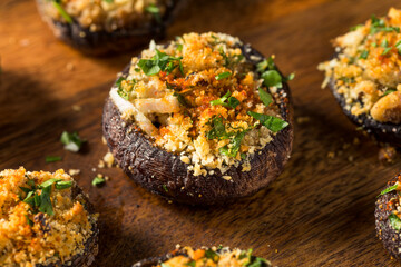 Homemade Stuffed Mushroom Appetizer