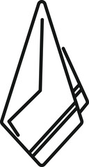 Handkerchief icon outline vector. Napkin towel. Fabric tissue