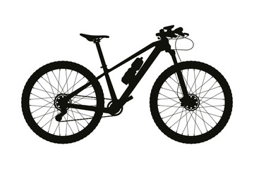 Silhouette of a MTB bike - Silhueta de uma bike MTB