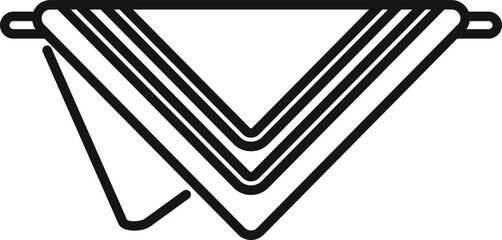 Spa towel icon outline vector. Fabric tissue. Cotton soft