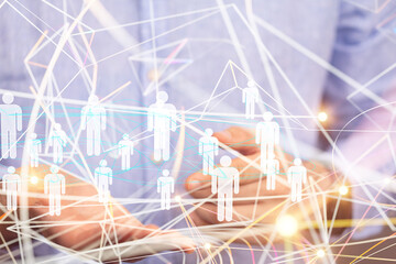 Social Networking illustration team group digital