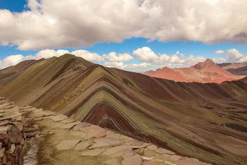 Papier Peint photo autocollant Vinicunca Rainbow Mountain. Vinicunca, near Cusco, Peru. Montana de Siete Colores.