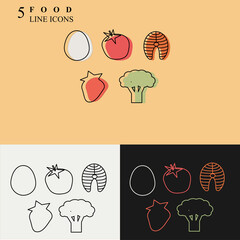 illustration of a restaurant  healty menu