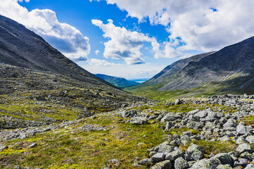 Mountains Apatite. Ski resort- Arctic region of Russia is a popular hiking trail