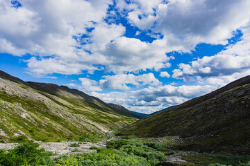 Mountains Apatite. Ski resort- Arctic region of Russia is a popular hiking trail