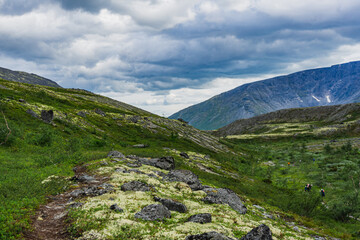 Mountains Apatite. Ski resort- Arctic region of Russia is a popular hiking trail
