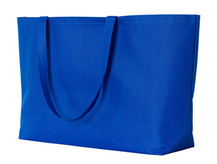 blue fabric bag isolated with clipping path for mockup
