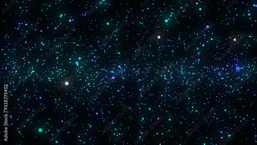 Poster xmas bokeh lights. glowing particles. abstract background. galaxy space.