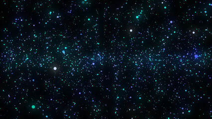 Obraz premium Xmas Bokeh lights. Glowing particles. Abstract background. Galaxy space.