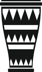 Carnival drum icon simple vector. Kit music. Acoustic snare