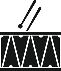 Bass drum icon simple vector. Music instrument. Acoustic snare