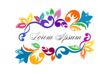 vintage multicolored graphic frame. Vector illustration