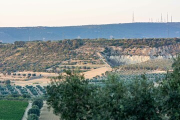 Panoramic View of the Tuff Quarry near the little town of Montemesola, near Taranto, in the Souht...