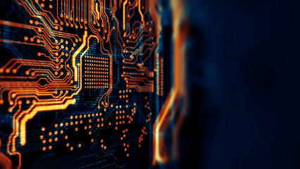 Printed circuit board, technology background/Technology background of the abstract computer motherboard, can be used in the description of technological processes, science, education. 