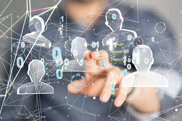 Working With New Modern Computer Show Social Network