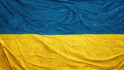 Flag of Ukraine waving Ukrainian blue yellow symbol concept