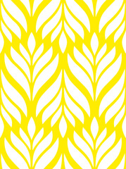 Geometric seamless pattern with leaves. Abstract floral background. Vector illustration.