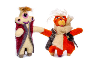 Fantastic creature soft toy made of natural wool